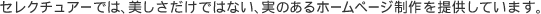 �Z���N�`���A�[�ł́A�����������ł͂Ȃ��A���̂���z�[���y�[�W�����񋟂��Ă��܂��B